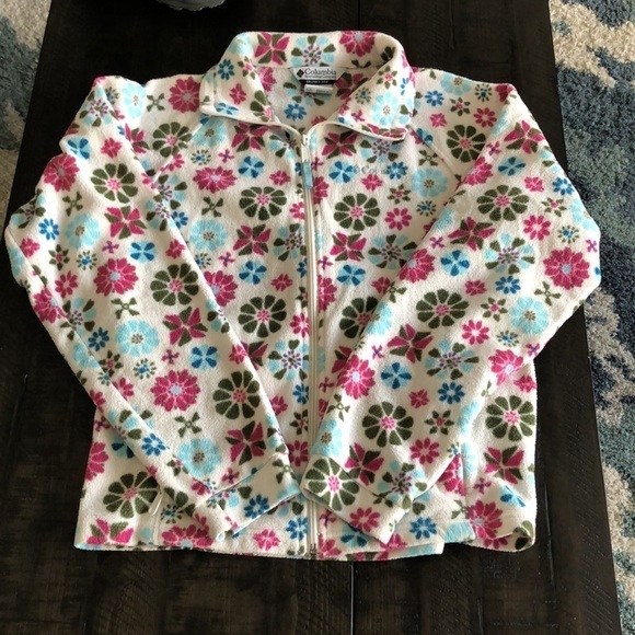 Columbia Size Youth 18/20 = Adult S Coat Sweater Printed Soft Warm Zip Up Jacket - Picture 3 of 16